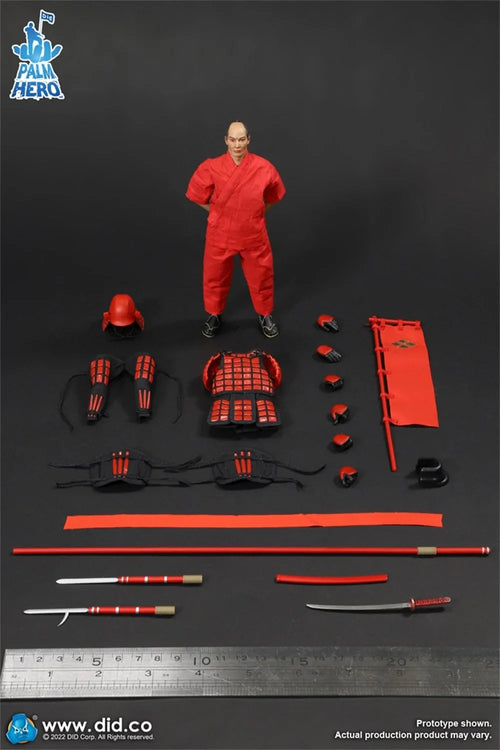 1/12 DID XJ80016A Alter Vintage Asien Japan Staatskrieger Komplettset Bewegliche Actionfigur mit Flagge Komplettset Bewegliche Actionfigur