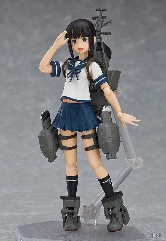 Original Max Factory Figma#348 Fleet Collection Fubuki Anime Figure Model Toy Gift Collection