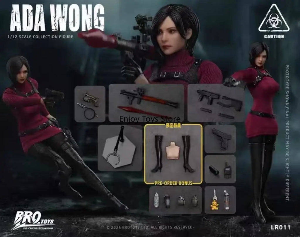 Auf Lager 1/12 Ada Wong Bewegliche Augen LR011 Stoff Actionfigur