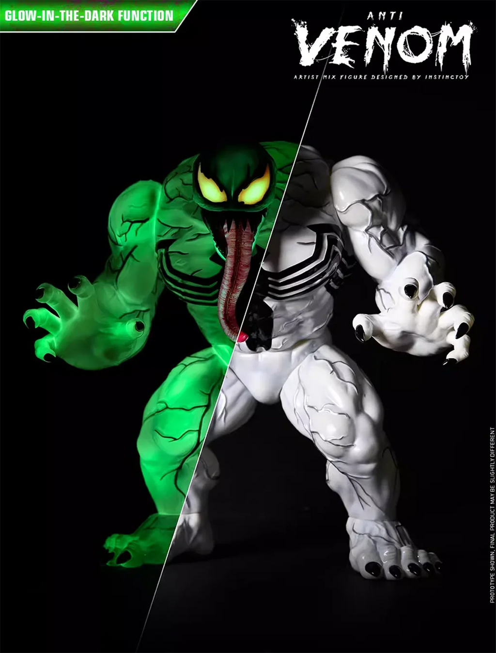 HotToys 1/6 Anti-Venom Luminous Anniversary Limited White Venom Anti-venom AMC033 Action Figure Model Collection Ornament Gift