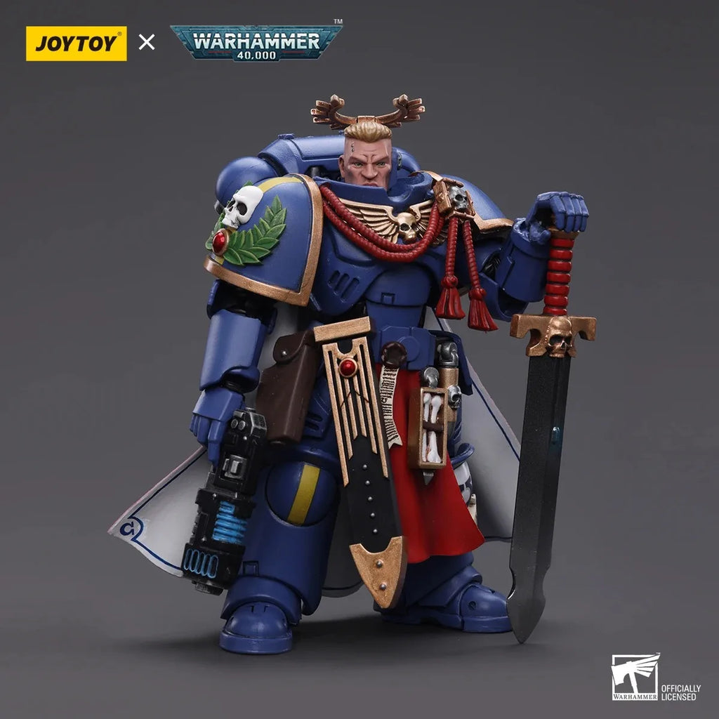 JOYTOY Warhammer 40k 1: 18 Ultramarines Primaris Captain with Power Sword and Plasma Pistol Action Figure Model Toy