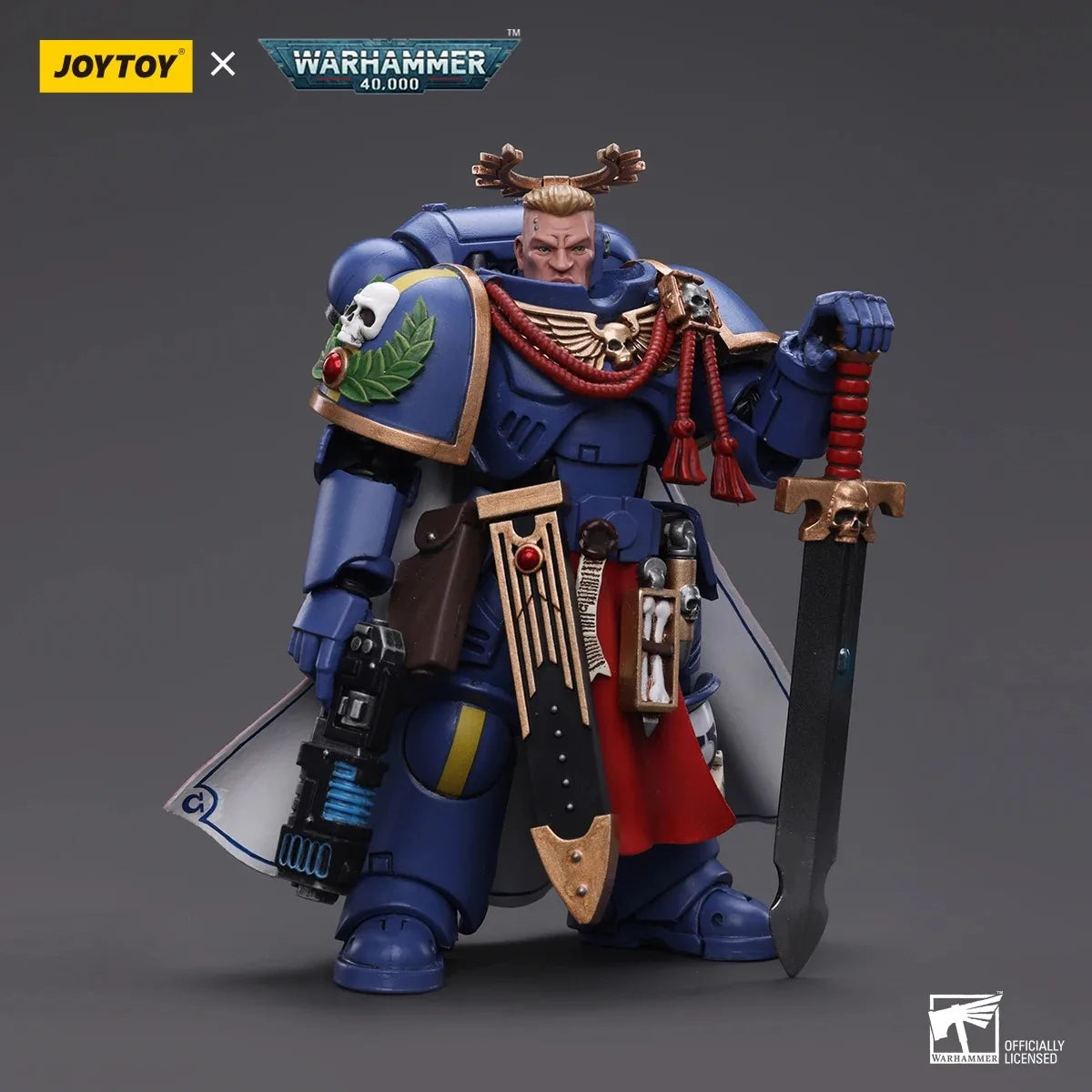 JOYTOY Warhammer 40k 1: 18 Ultramarines Primaris Captain with Power Sword and Plasma Pistol Action Figure Model Toy