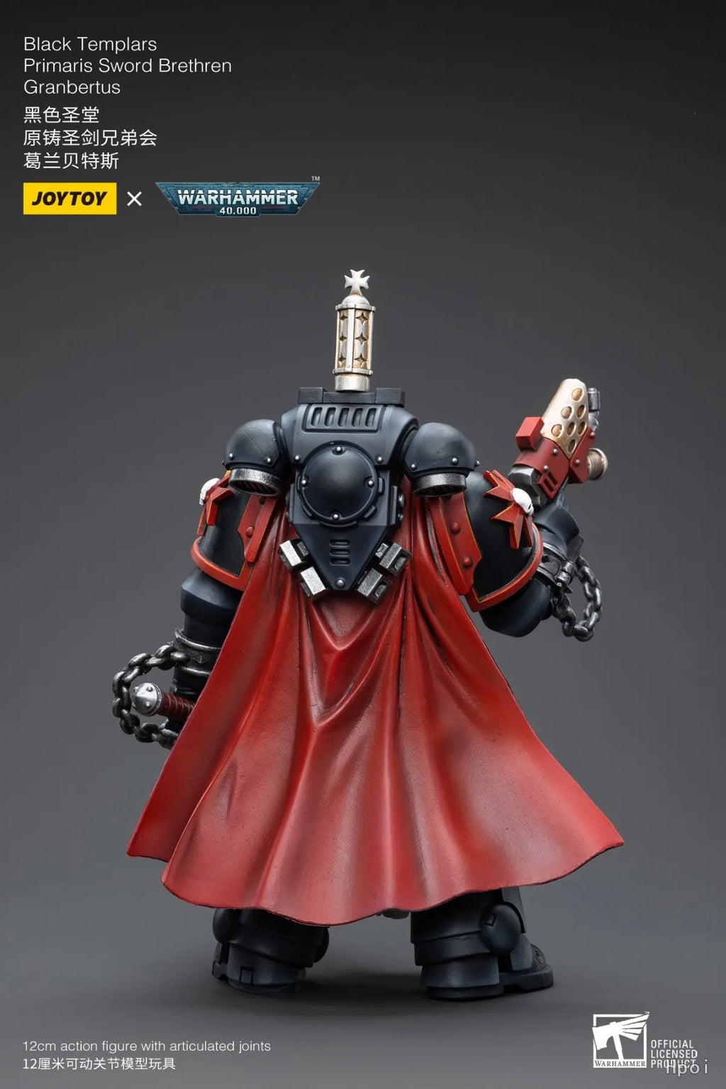 【In Stock】JOYTOY Warhammer 40K 1/18 Action Figure Black Templars Primaris Sword Brethren Granbertus Model Toy Gifts