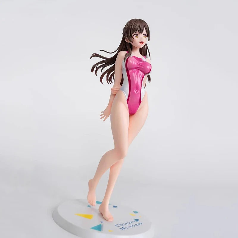 25cm Rent-A-Girlfriend Sexy Anime Figure Chizuru Mizuhara Swimwear Action Figure Chizuru Ichinose Figurine Model Doll Toys Gift
