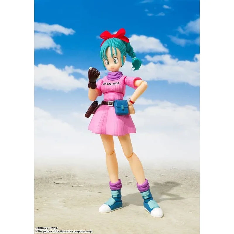 Bandai S.H.Figuarts Dragon Ball Model Kit Genuine SHF Bulma Adventure Begins Anime Action Figure for Kids Toys Christmas Gifts