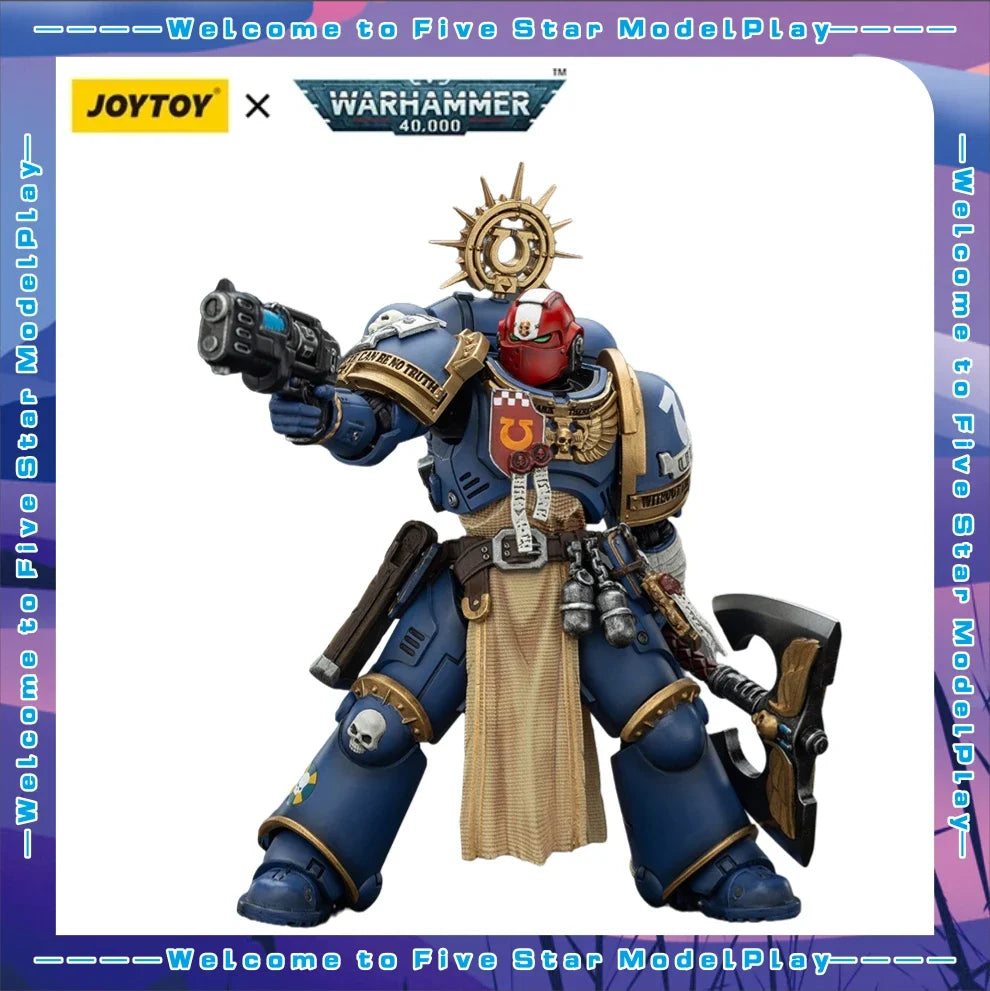 【FS】JOYTOY  Warhammer 40K  Scale 1/18 Action Figures Ultramarines Metaurus with Power Axe  Models Toys Gifts