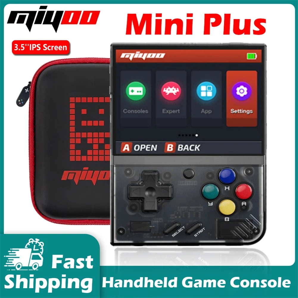 MIYOO Mini Plus Retro Handheld Game Console 3.5''IPS Screen Mini+ Classic Portable Pocket Video Games Consoles Player Hobby Gift