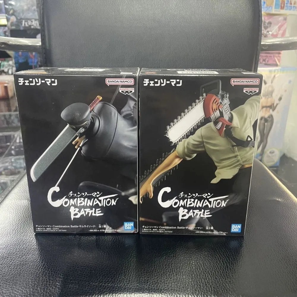 In Stock Bandai Original Genuine Banpresto Combination Battle Anime Chainsaw Man Samurai Sword Denji Collection Model Toy Figure