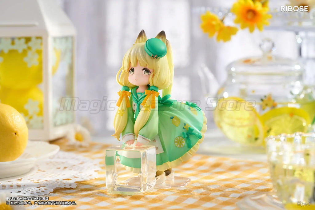 【In Stock】Original RIBOSE DLC Series Tea Party Cat Lemon Cat Model Figure Toys Gift