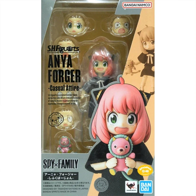 Bandai SPY FAMILY Anime Figure SHF Anya Twilight Loid Yor Forger Thorn Princess Becky Damian High Poseability Toys For Boys Gift