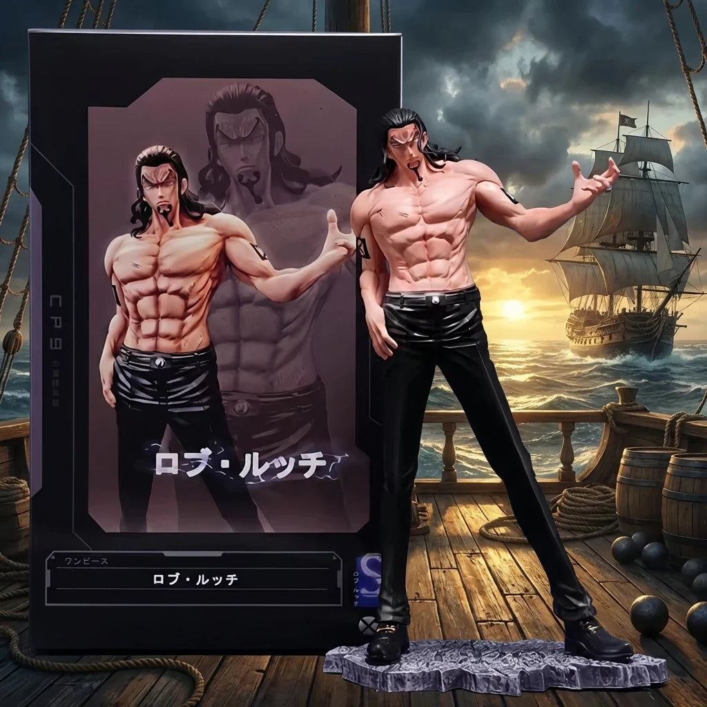 Rob Lucci 25cm Standing Figure One Piece Anime Statue Model Collectible Action Figure Anime Gift for Fans