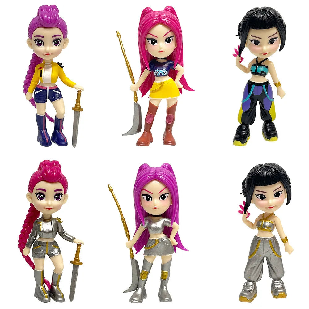 New Product Magic Hunting Group Q Version Suit Handmade Doll Tabletop Decoration Korean Trendy Women's Group Figure Decoration