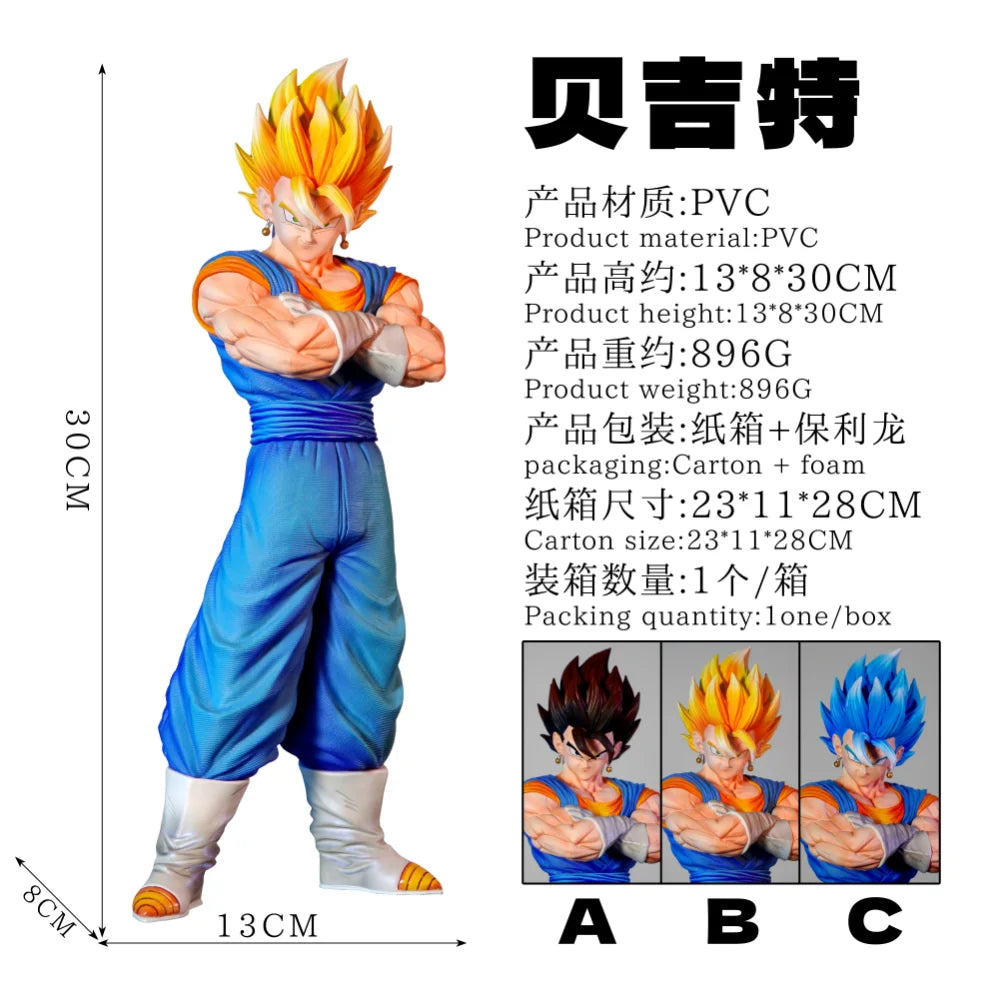 Dragon Ball Z JT Studio Gogeta & Vegito 30cm Articulated Figure Fully Painted Resin Collectible Statue, Posable Anime Model Gift