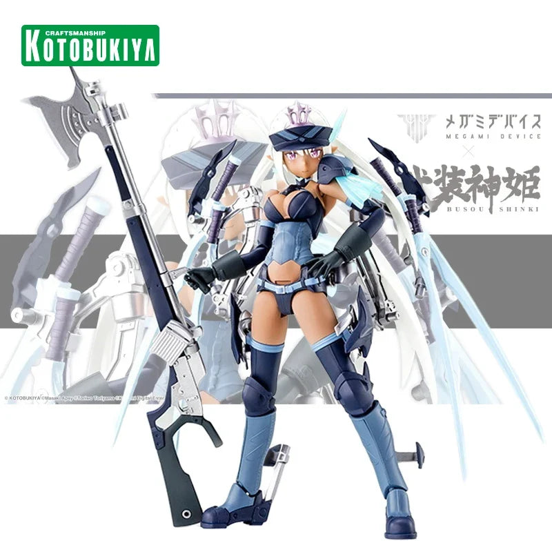 Original Kotobukiya MEGAMI DEVICE KP783 Armed Goddess B1.1 Hunter Type Snowflake Action Figure Collectible Model Ornament Gift