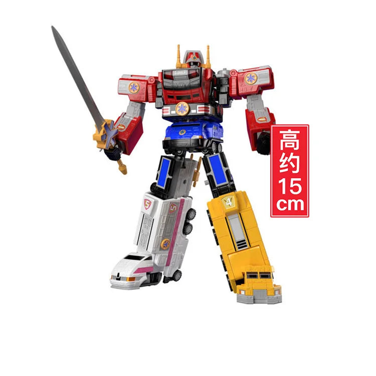 Bandai Original Re-Release Super Mini-Pla Emergency Gattai Victory Robo Action Assembly Figures Collectible Model Toys