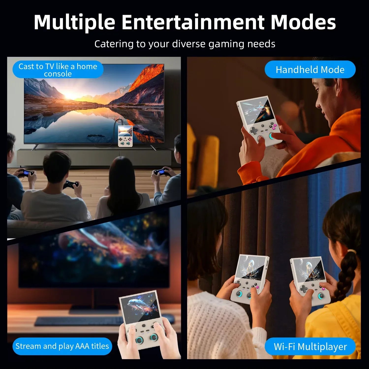 ANBERNIC RG477V Handheld Game Console Android 14 Video Player 4.7" LTPS In-Cell DSP Sound Effect Support AI RixelHK 1080p-DP ps2