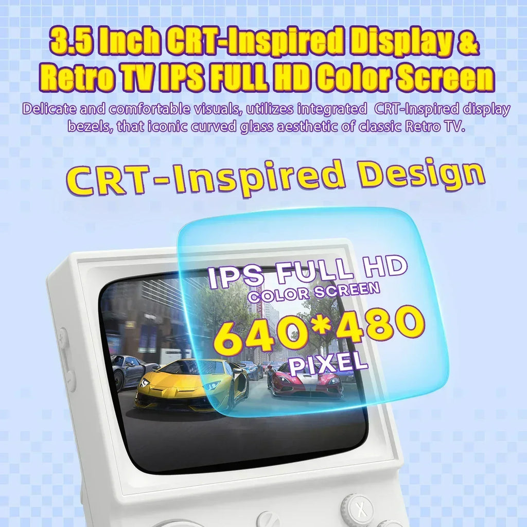 R36T Retro TV Handheld Game Console EmuEMEC System 18000+Game 3.5'' IPS Screen Wi-Fi Multiplayer Portable Pocket Video Console