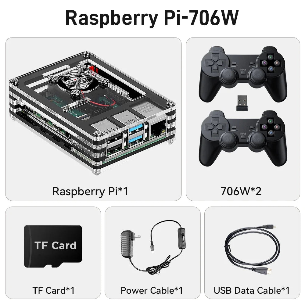 Batocera 39 OS Raspberry Pi 4 Computer Model B Retro Game Console with 90000+ Games for PS1/N64/PSP/Sega Saturn/MAME/NEOGEO/NDS