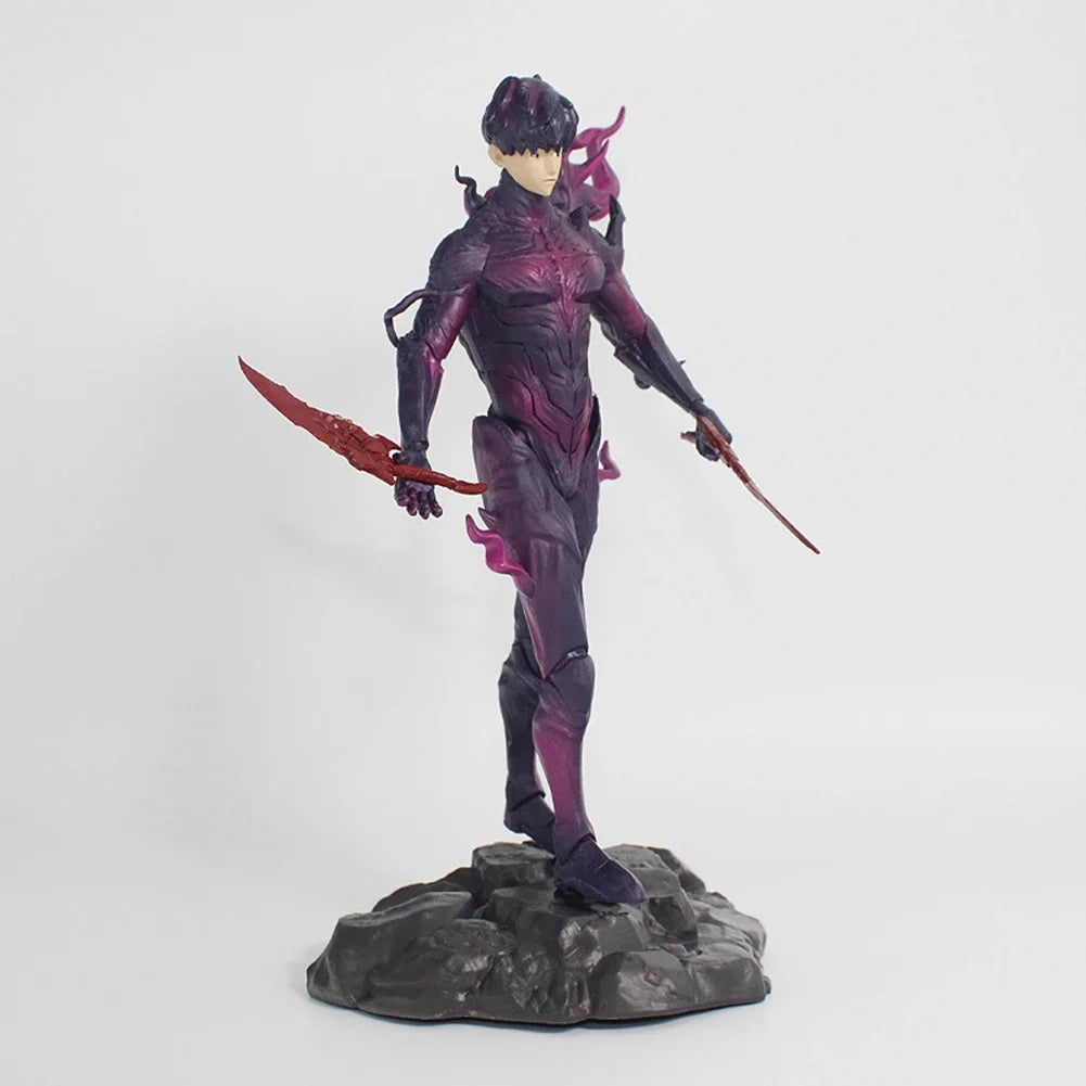 Anime solo Figure Sung Jin Woo figurine Hunter form Sung Jinwoo Action Figure Battle Scene Model Display Anime Merchandise toys