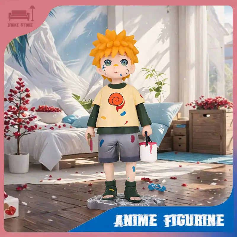 Anime Figurine Naruto Q version Uchiha Sasuke Action Doll Kawaii Childhood Uzumaki PVC Model Statue Anime Collection Toys Gifts