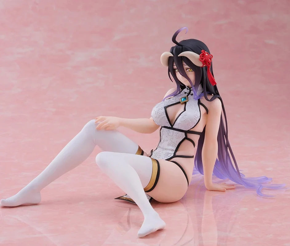 TAiTO Desktop Cute OVERLORD Shalltear Bloodfallen Albedo ~Cheongsam Ver.~ PVC 13CM Anime Action Figures Model Collection Toy
