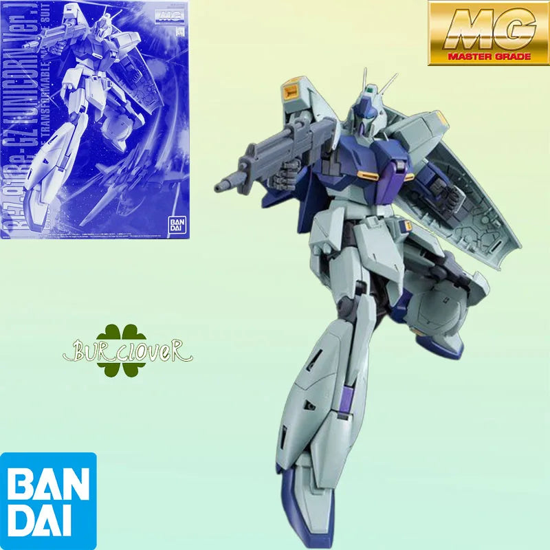 Bandai Original MG Re-GZ RGZ-91 1/100 Anime Action Figure Assembly Model Toys Collectible Model Ornaments Gifts For Children