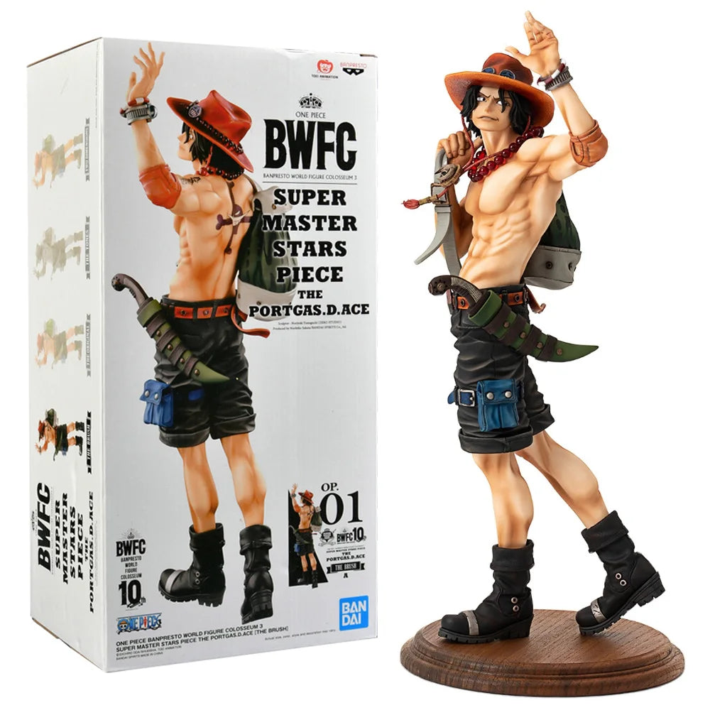 25CM Anime One Piece Portgas D Ace Figure BWFC World Figure Colosseum 10th See You Again Wave Ace Zoukei Ou Action Figure PVC