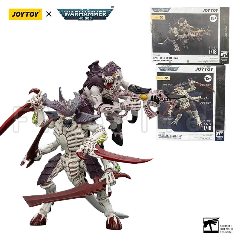 1/18 JOYTOY Action Figure 40K Tyranids Hive Fleet Leviathan Tyranid Warrior with Boneswords Anime Toy