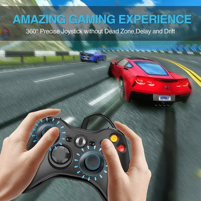 USB Wired Game Controller For Xbox 360 Dual-Vibration TurboConsole Joypad Win 7/8/10 PC Joystick Controle Mando Gamepad