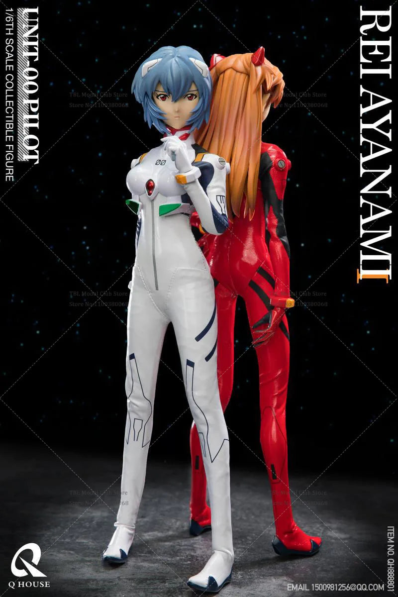 In Stock QHOUSE 1/6 Scale Collectible Japanese Anime EVA Ayanami Rei 12Inch Female Solider Action Figure Model Toys for Fans Gif
