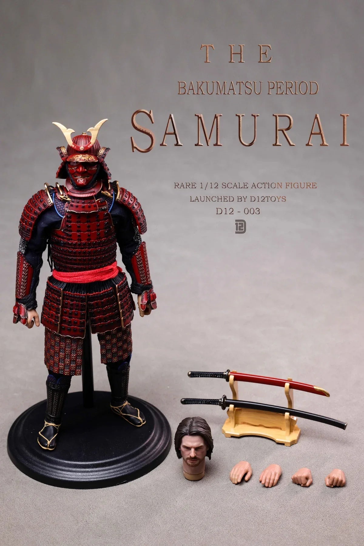 Auf LagerGelenkmodell Spielzeug D12TOYS Original 1/12 Bakumatsu Samurai Figur Legierte Teile D12003/04 Einzigartiges Design Sammlergeschenk
