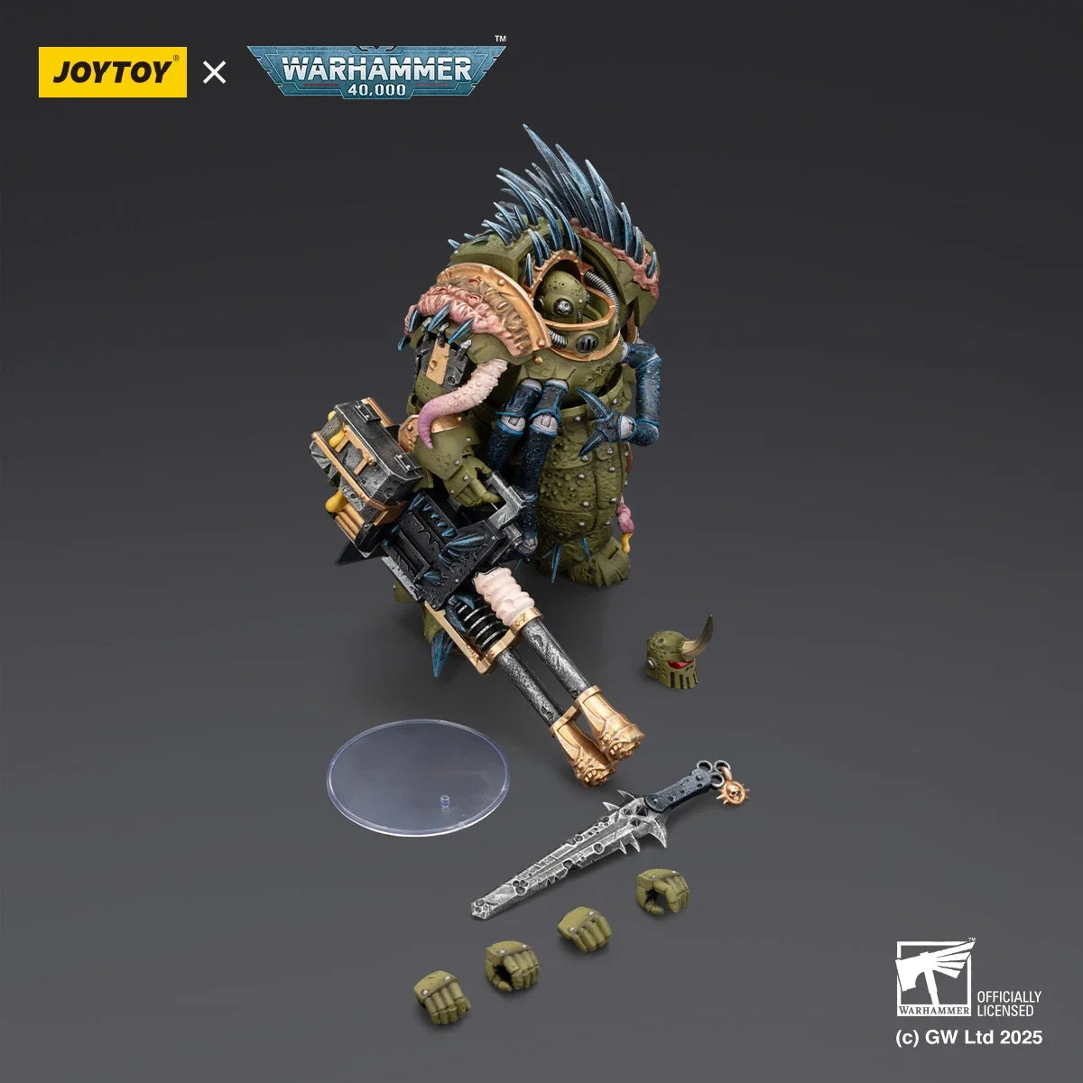 JOYTOY Warhammer40K Action Figure Death Guard Blightlord Terminator Plague Marine Icon Bearer Anime Figurine Joint Movable Model