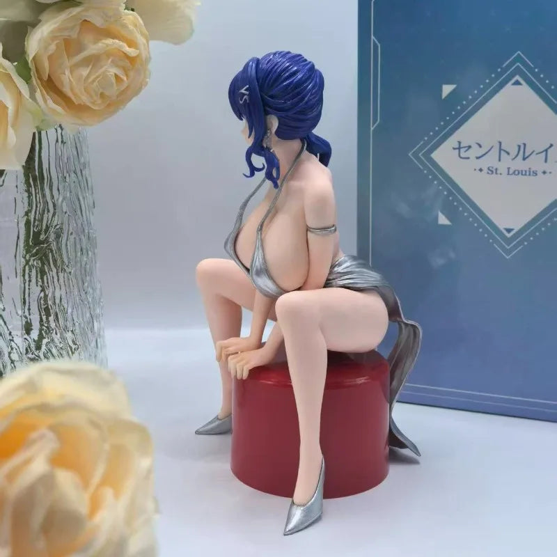 22CM Azur Lane Dres St Louis 1/6 female scale PVC Statue Model Adult Collectible Anime Model Collectible Ornament Doll Toy Gifts