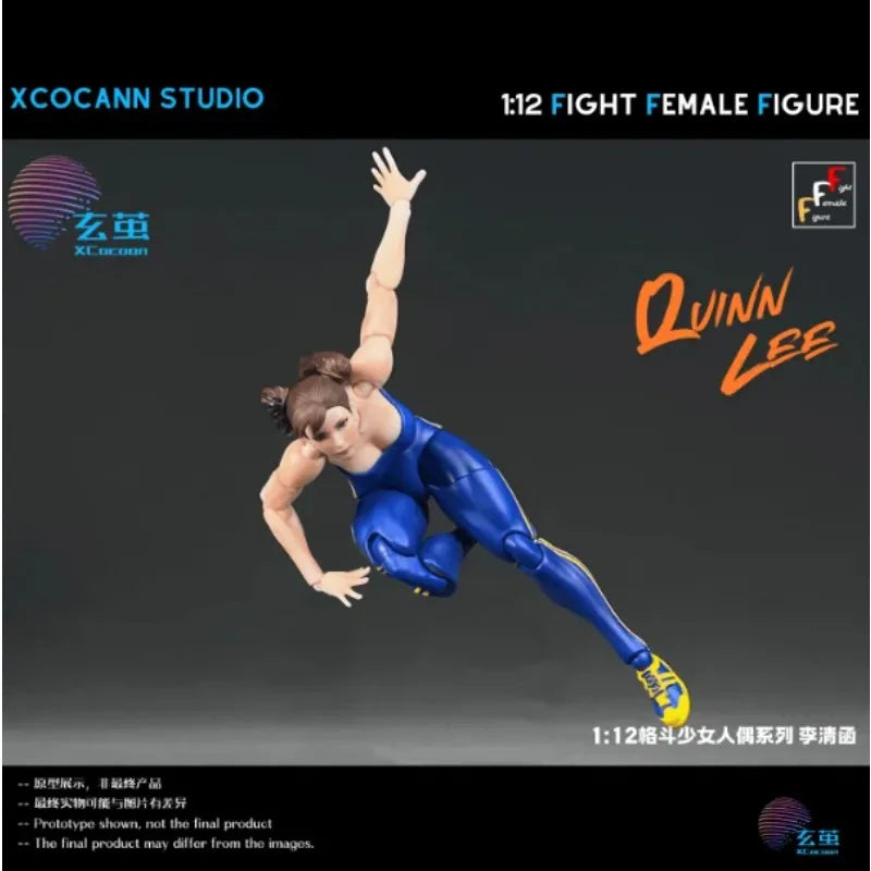 XCOCANN STUDIO Fighting Girl Quinn Lee Li Qinghan 1/12 Action Figure Anime Model Trendy Toys Desktop Doll Collectibles