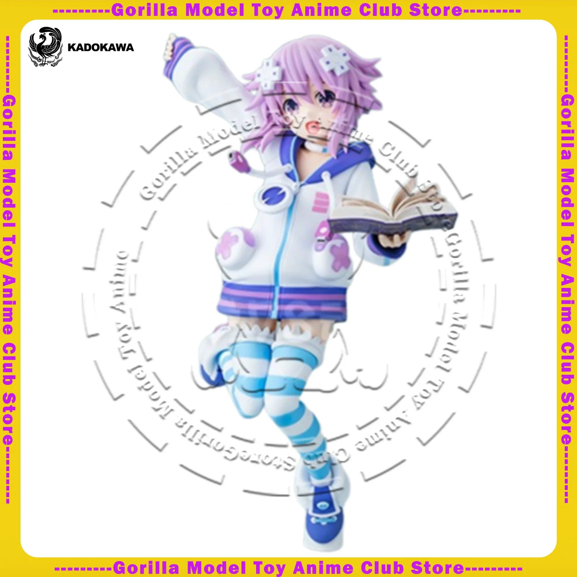 In Stock Original Genuine KADOKAWA Neptune Brave Neptunia 220mm Anime Figure Statue Japanese PVC Collectible Model Gift