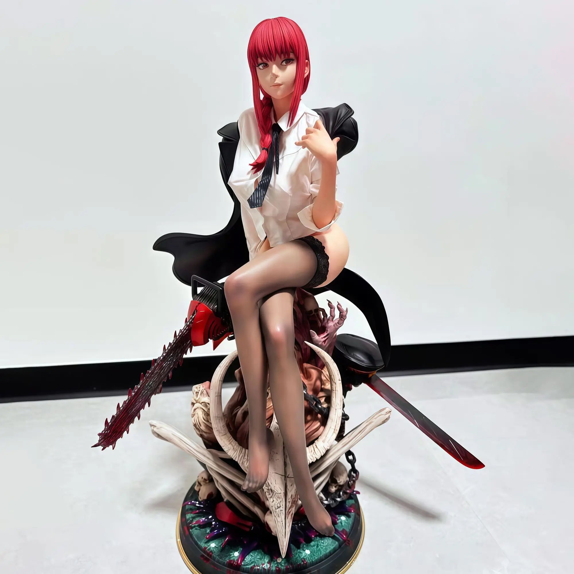 47cm Chainsaw Man Figure Makima Anime Figures JK Models Statue Boys Collection Desk Ornament Doll Toys ﻿Kids Birthday Gifts