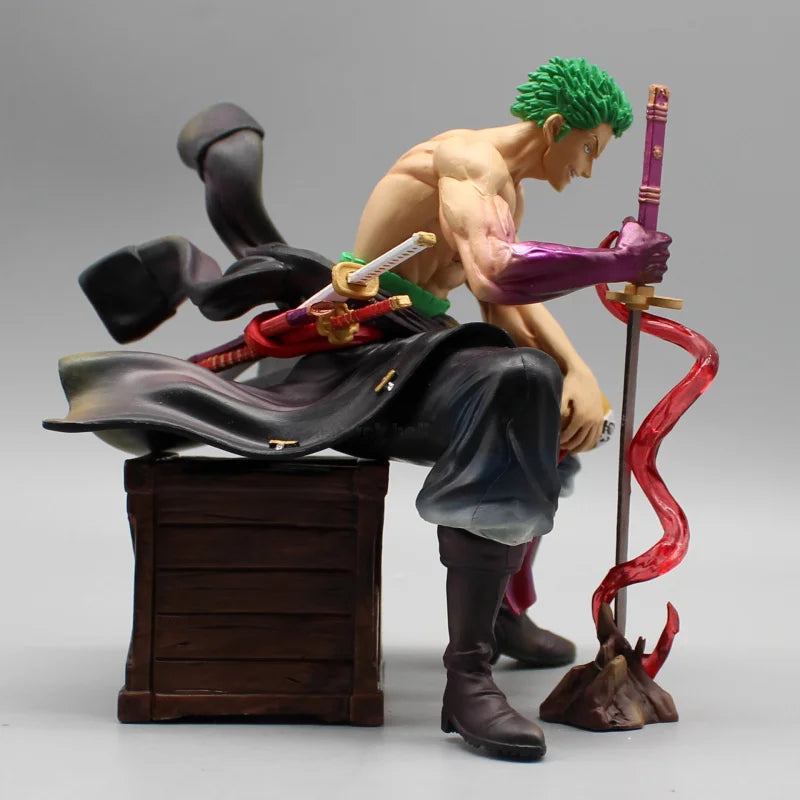 One Piece Zoro 15cm Figures Roronoa Zoro With 2 Heads Anime Figurine Pvc Statue Model Desk Collection Doll Decoration Toys Gifts