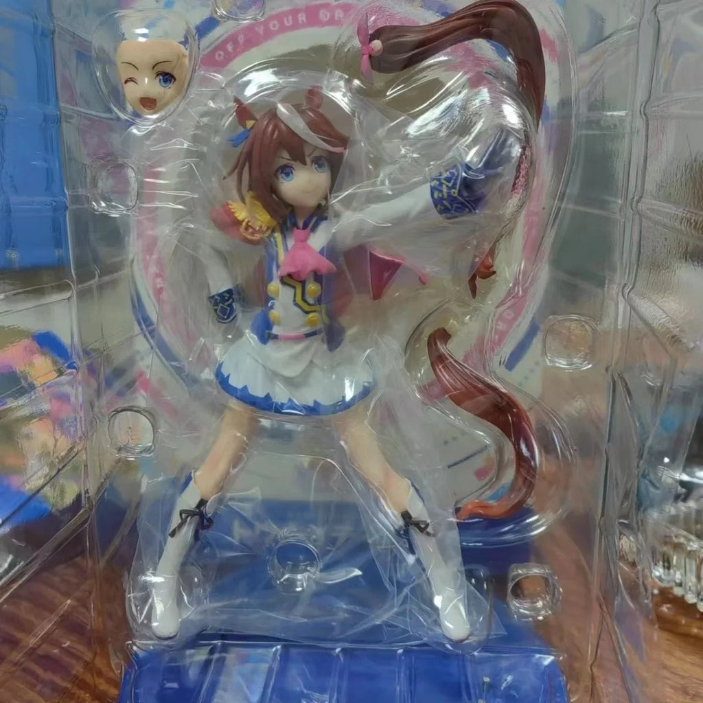 26CM New Anime Game Pretty Derby Tokai Teio kawaii Double expression Action Figure PVC Model Toys Doll ornament Gifts