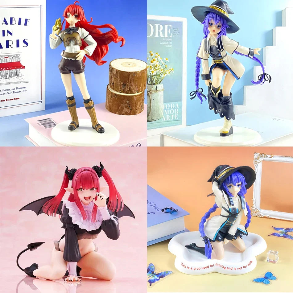 Four figurines Magician Roxy Migurdiass flower Action Figure Mushoku Tensei：Jobless Reincarnation Anime Figure PVC