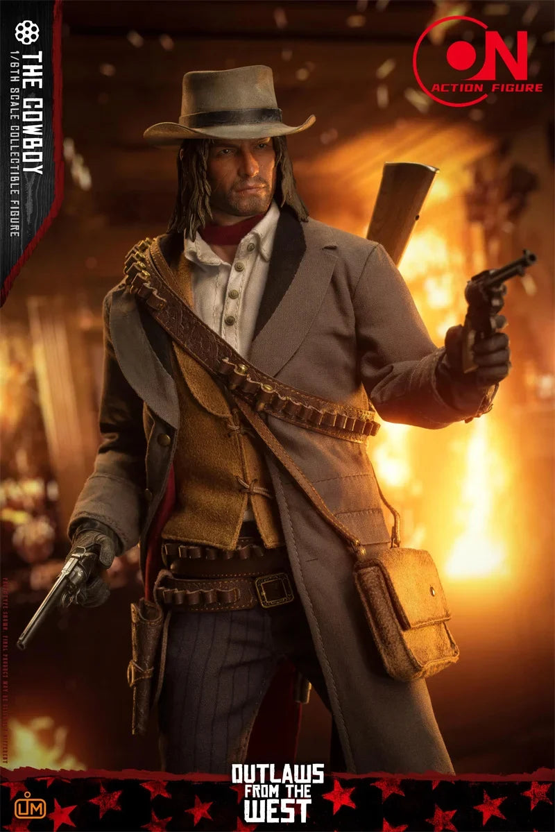 2025 Q4 LIMTOYS LIM011 1/6 The Cowboy John Double Head Figure Model 12'' Male Soldier Action Figure Doll Full Set Toy