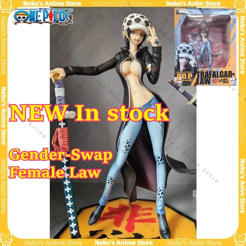 【In Stock】Original One Piece POP IRO Female Law Unofficial Gender-Swap Anime Model  Trendy Toys Desktop Doll Collectibles Gift
