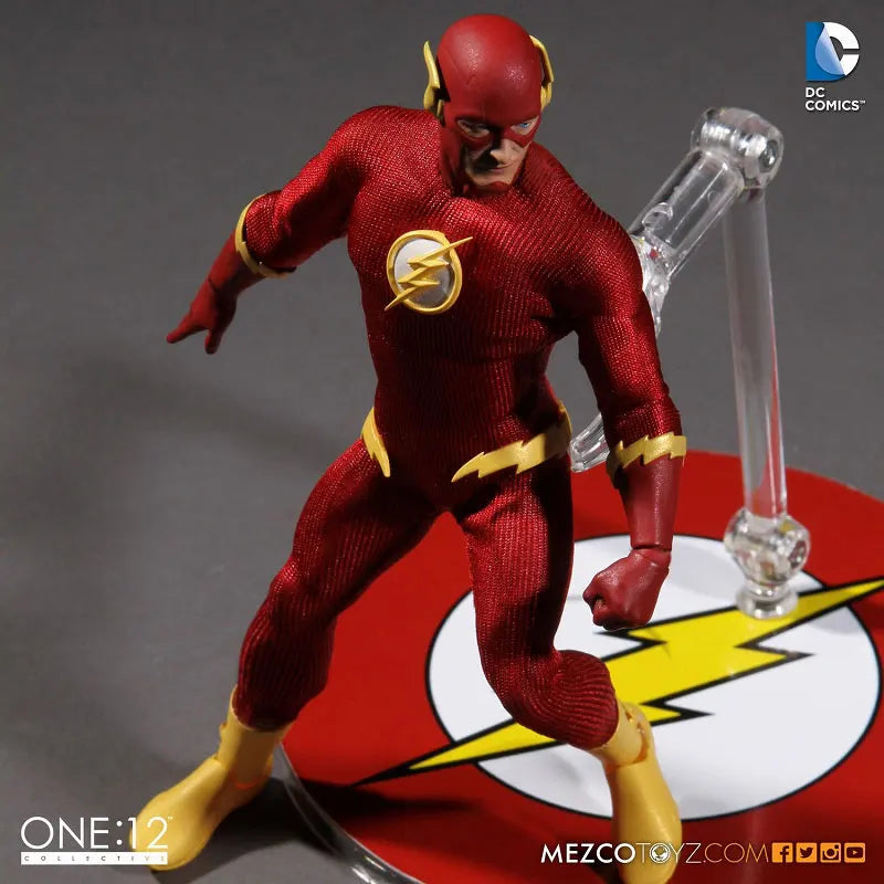 MEZCO TOYZ Original ONE Series The Flash Battle Suit 1/12 Scale Collectible Figure Action Joint Mobility Figure Model Toys