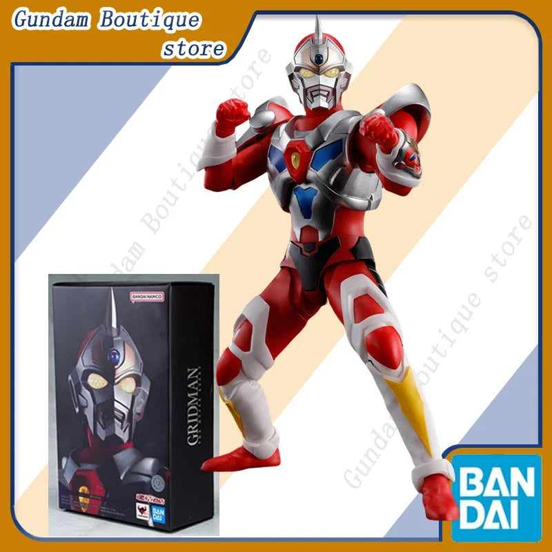 Bandai Genuine SHF Electronic Superhuman Gridman THE HYPER AGENT Anime Action Figure Collectible Model Toys Ornaments Gift Kids