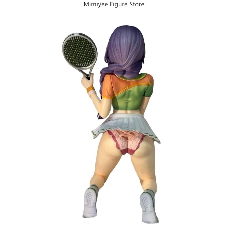 17cm Tennis Girl Kneeling Pose Anime Figure Model Statue Desktop Decoration Gift for Fans