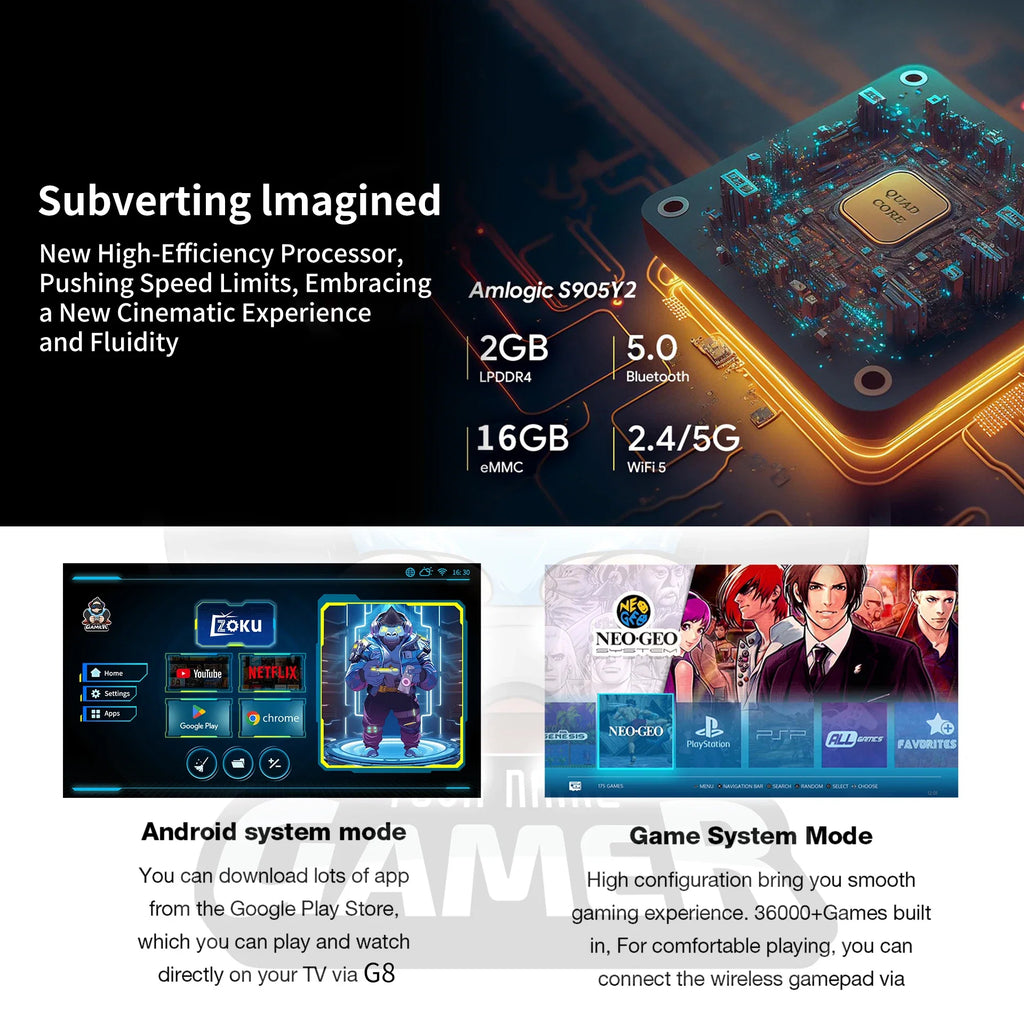 G8 128G Retro Video Classic Game Console WIFI 5G Android Network Game Box One High-definition TV Player 2.4G Wireless Controller
