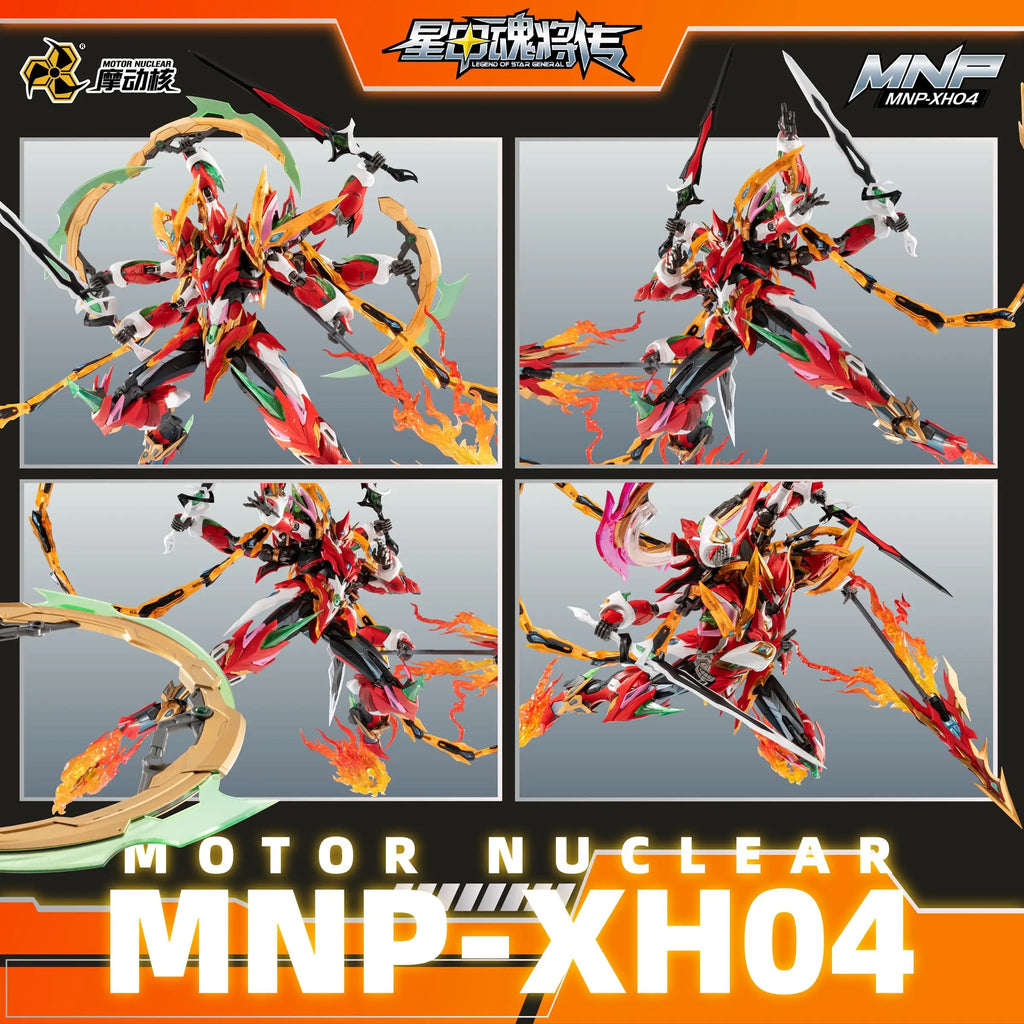 In Stock Motor Nuclear NeZha Six Arms MNP-XH04 Chines Mecha Model Alloy Skeleton Action Figure Assembly Model Collect Toys Gifts