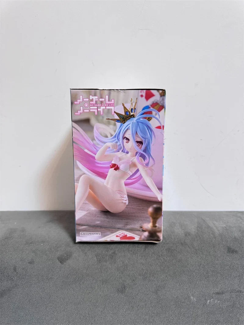 In Stock Original TAITO AFG NO GAME NO LIFE Shiro Swimming circle swimsuit styling PVC Anime Figure Action Figures Model Toys