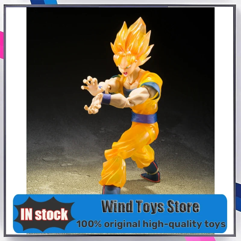 100% Original Tamashii Nations Store Bandai S.H.Figuarts Super Saiyan Goku Z Guerreros Shf Son Goku Dragon Ball Z