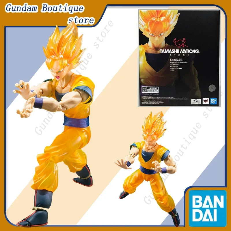 Bandai Genuine TNS SHF Dragon Ball Super Saiyan SON GOKU -Z-FIGHTERS- Anime Action Figure Collectible Model Toys Gift Children
