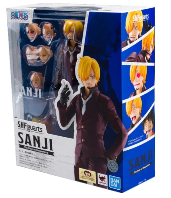 Bandai Original In Stock One Piece Shf Series Luffy Zoro Sanji Law Kaidou Yamato Nami Sabo Kidd Action Figure Pvc Model Toy Gift